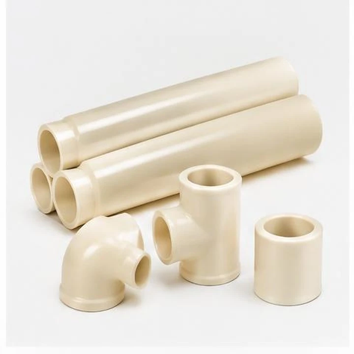 Representative product view of cpvc pipes & fittings on a clean neutral background