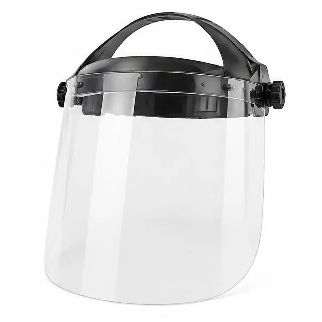 Representative product view of face shields on a clean neutral background