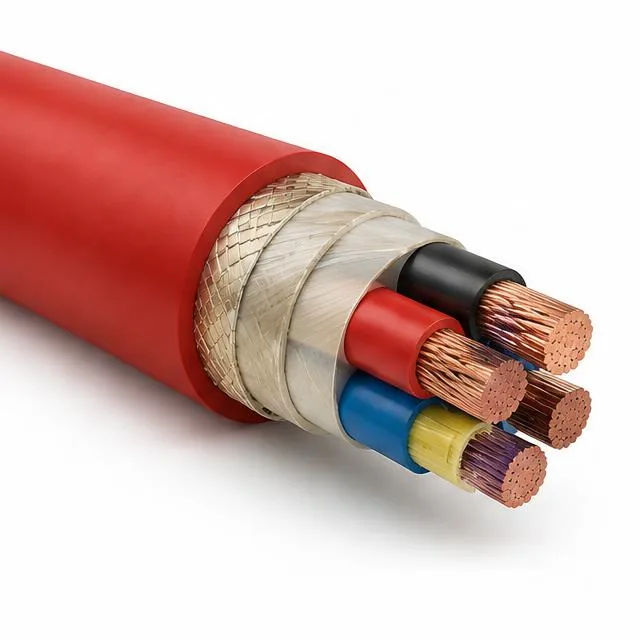 Representative product view of fire-protection / fire-survival cables on a clean neutral background
