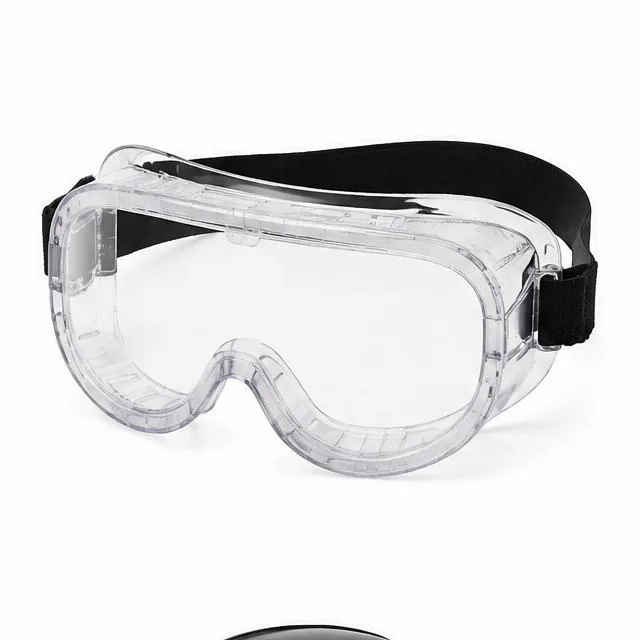 Representative product view of safety goggles on a clean neutral background